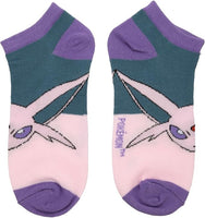 Pokemon Eevee Evolutions 5 Pack Ankle Socks