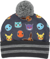 Pokémon Gen 1 Characters Kids Pom Beanie & Gloves Set