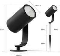 Philips Hue White & Colour Ambiance Lily Outdoor Spot Base kit, black

