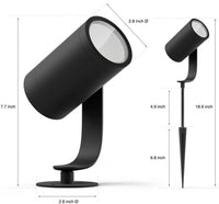 Philips Hue White & Colour Ambiance Lily Outdoor Spot Base kit, black
