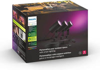 Philips Hue White & Colour Ambiance Lily Outdoor Spot Base kit, black