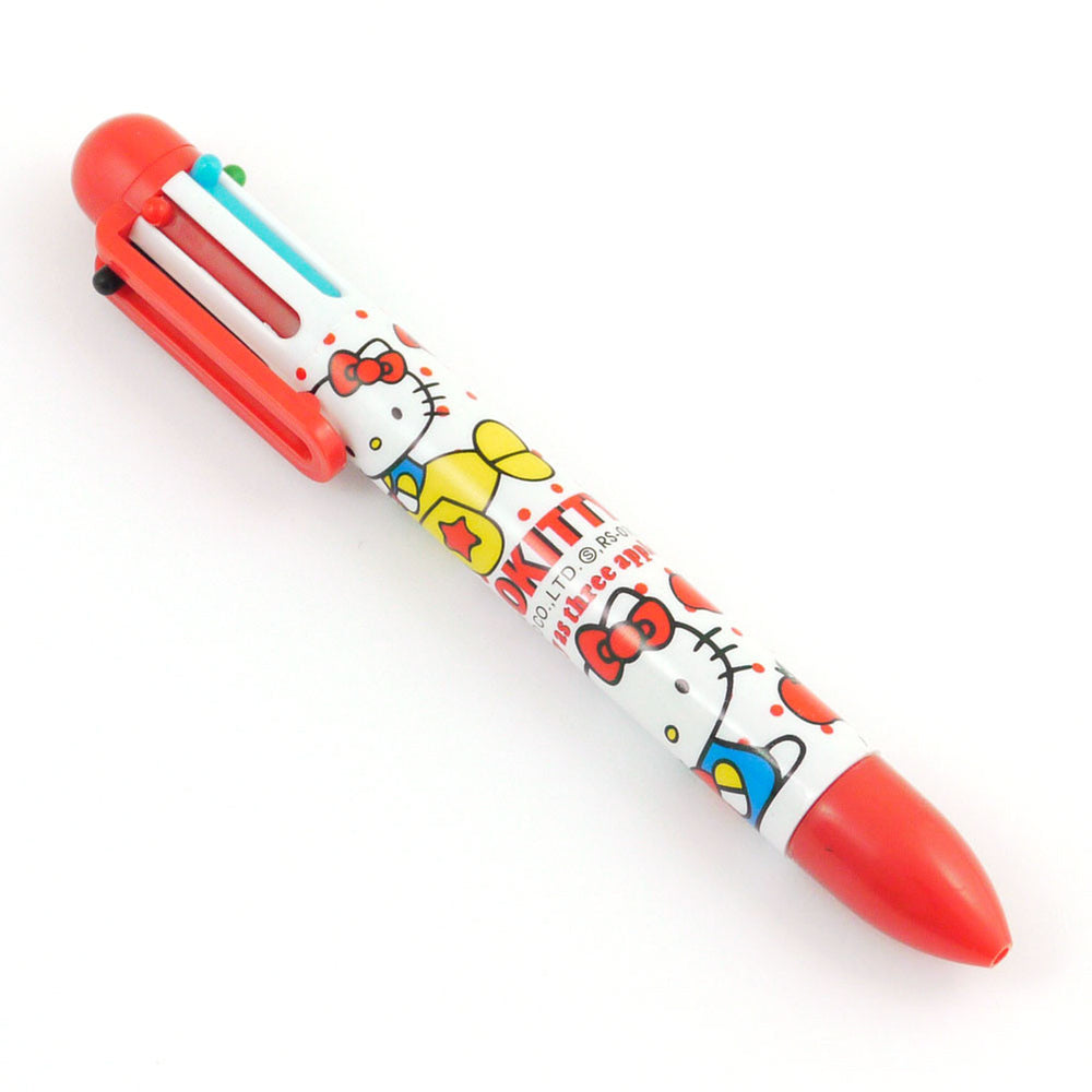 Hello Kitty 6 Color Ballpoint Pen: Red/Plane