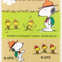 Snoopy Stickers: Beige