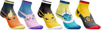 Pokemon Eevee Evolutions 5 Pack Ankle Socks
