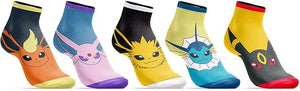 Pokemon Eevee Evolutions 5 Pack Ankle Socks