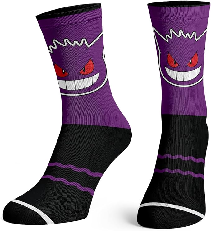Pokemon Gengar Crew Socks