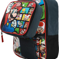 Nintendo Super Mario Bros Kids 5 Piece 16" Backpack Set