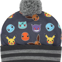 Pokémon Gen 1 Characters Kids Pom Beanie & Gloves Set