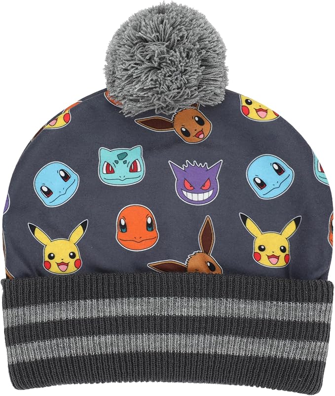 Pokémon Gen 1 Characters Kids Pom Beanie & Gloves Set