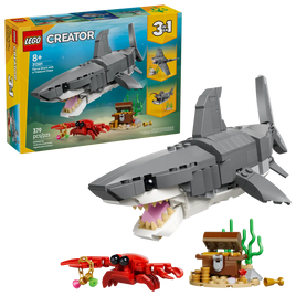 Fierce Shark with a Treasure Chest
