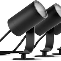 Philips Hue White & Colour Ambiance Lily Outdoor Spot Base kit, black