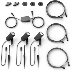 Philips Hue White & Colour Ambiance Lily Outdoor Spot Base kit, black
