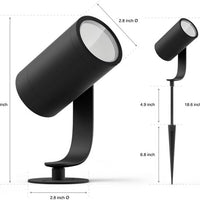 Philips Hue White & Colour Ambiance Lily Outdoor Spot Base kit, black