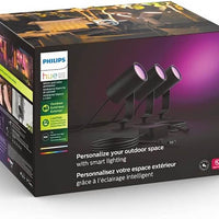 Philips Hue White & Colour Ambiance Lily Outdoor Spot Base kit, black