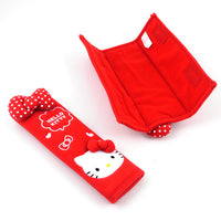 Hello Kitty Seat Belt Cover 2pcs Set: Red