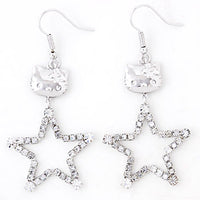 Hello Kitty Crystal Star Earrings