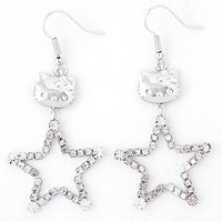 Hello Kitty Crystal Star Earrings