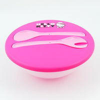 Hello Kitty Salad Bowl With Lid/Serving Spoons: Pink