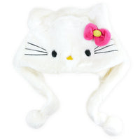 Hello Kitty Furry Hat With Pink Bow